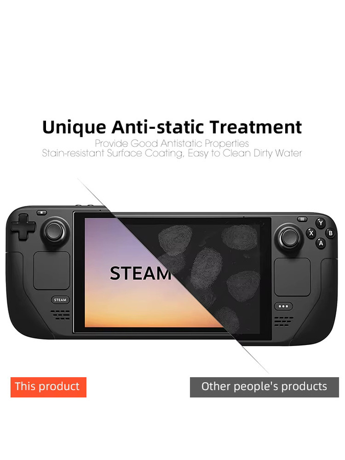 DATA FROG 2 Stück Displayschutzfolie aus gehärtetem Glas für Steam Deck, transparent, 9H HD kratzfest - Bild 5