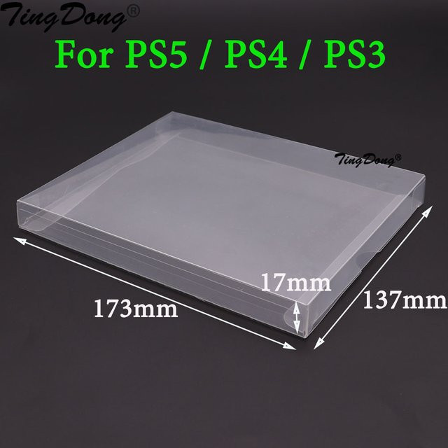 TingDong 10er Set transparente PET Schutzboxen für PS5, PS4 und PS3 Spielekarten zur Display- und Lagerung - Bild 1