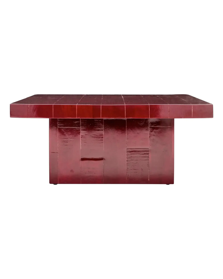 House Doctor Couchtisch Brick Rot aus Mangoholz in Rot, B/T/H: 100 x 44 x 44 cm - Bild 1