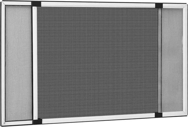 vidaXL Ausziehbarer Insektenschutz für Fenster in Weiß, Breite: 75-143 cm, Höhe: 50 cm - Bild 1