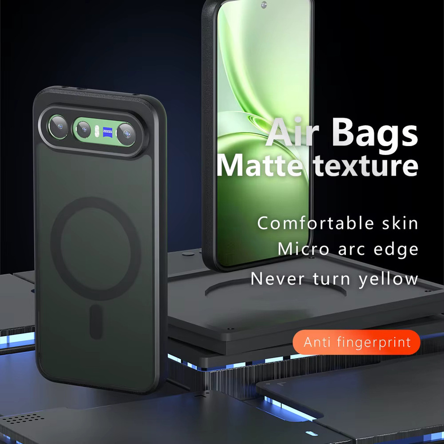 Vivo Deluxe Acryl Odd Armor Magnetische Mattierte Schutzhülle für Vivo x300 FE und s50 pro, Stoßfeste Hülle in Schwarz oder Weiß - Bild 2