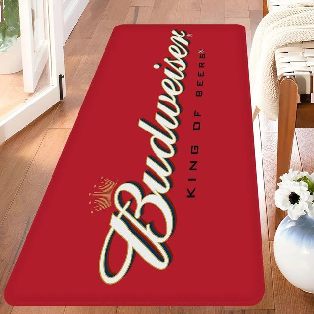 Karpetti Budweiser King of Beer Teppich, rot, B/T: 120 x 160 cm - Bild 1