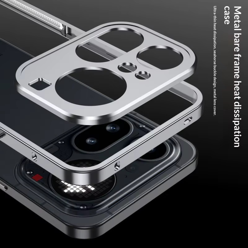 Stoßfeste Bare-Skin-Hartschalen-Schutzhülle aus Aluminium für Nothing Phone 4a 3a Pro Lite 3 in Blau - Bild 6