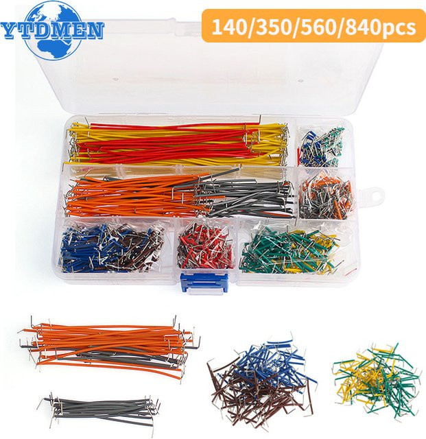 YTDMEN U-förmiges Steckbrett-Überbrückungskabel-Set in 14 Längen, multicolour, 140–840 Stück für PCB-Prototyping - Bild 1