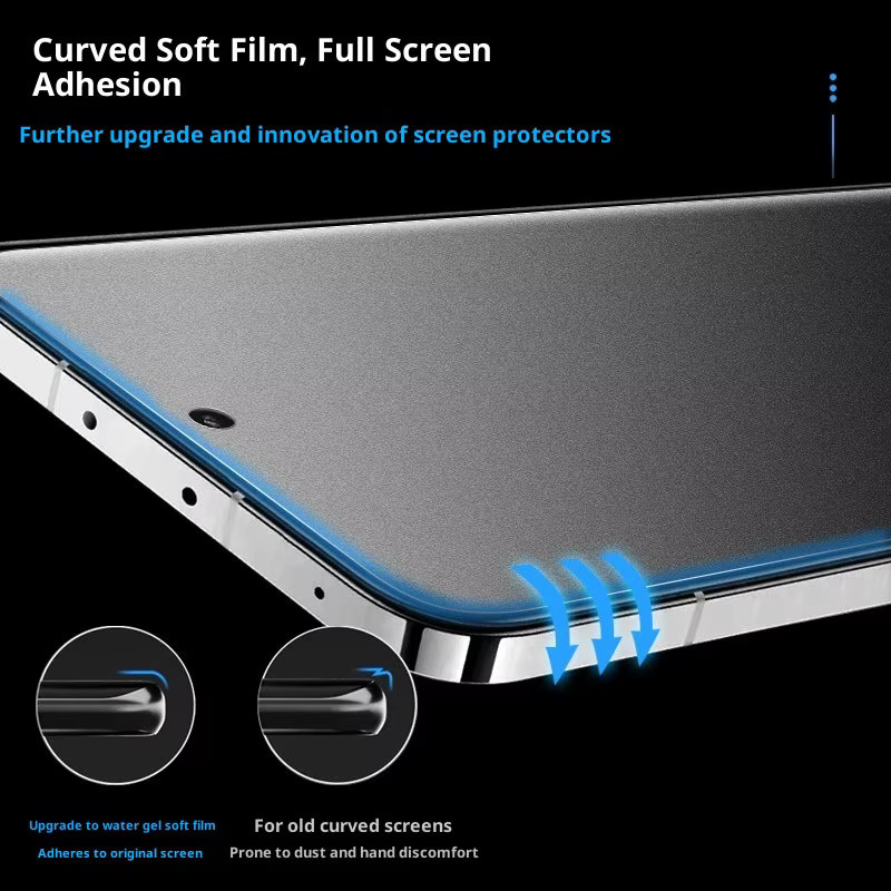 3er-Set Matte Hydrogel Displayschutzfolie für Oppo Find X8, X9 Pro und X9 Ultra, 3D Gebogene Vorderseite, Transparent, Volle Abdeckung - Bild 3