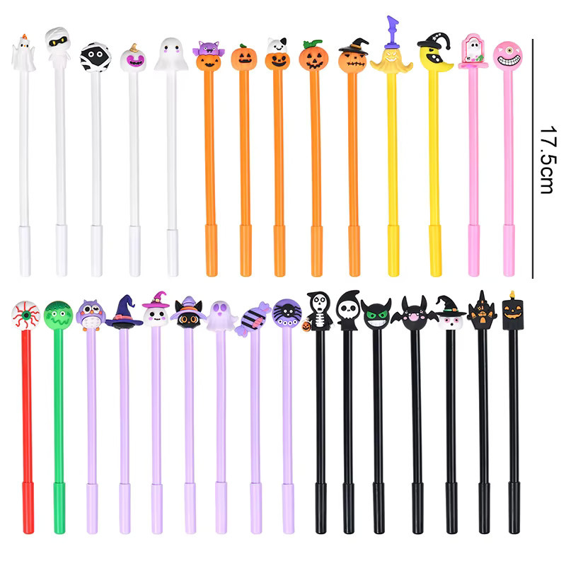 ZYF Halloween Gelstifte Set mit 5 Teilen in Multicolour für Kinder und Erwachsene mit Kürbis, Geist und Zombie Motiven - Bild 4