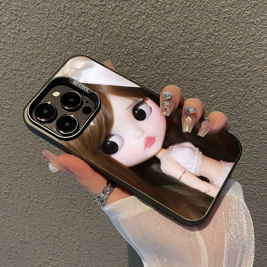 Bl-ytheS Stoßfeste iPhone Hülle mit süßem Puppen-Modedesign, Matt, Multicolor, passend für iPhone 11 bis iPhone 17 Pro Max - Bild 2