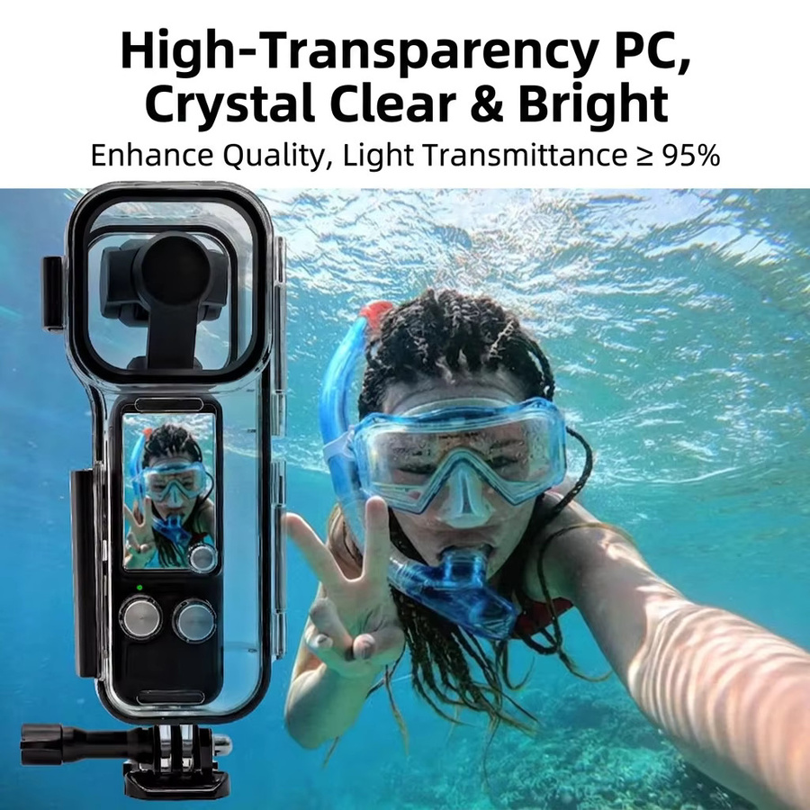 DJI OSMO Pocket 4 Unterwasser-Tauchgehäuse transparentes wasserdichtes Gehäuse bis 50m Tiefe - Bild 5
