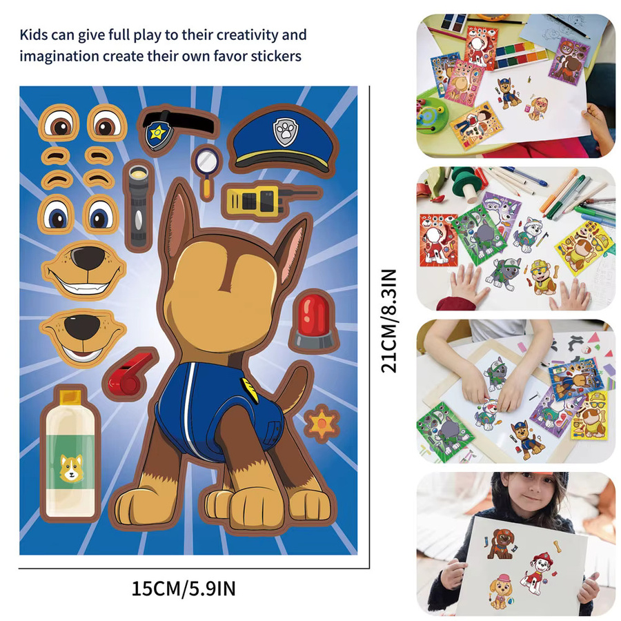 Paw Patrol Chase Make-a-Face Puzzle, 16-teiliges Set - Bild 3