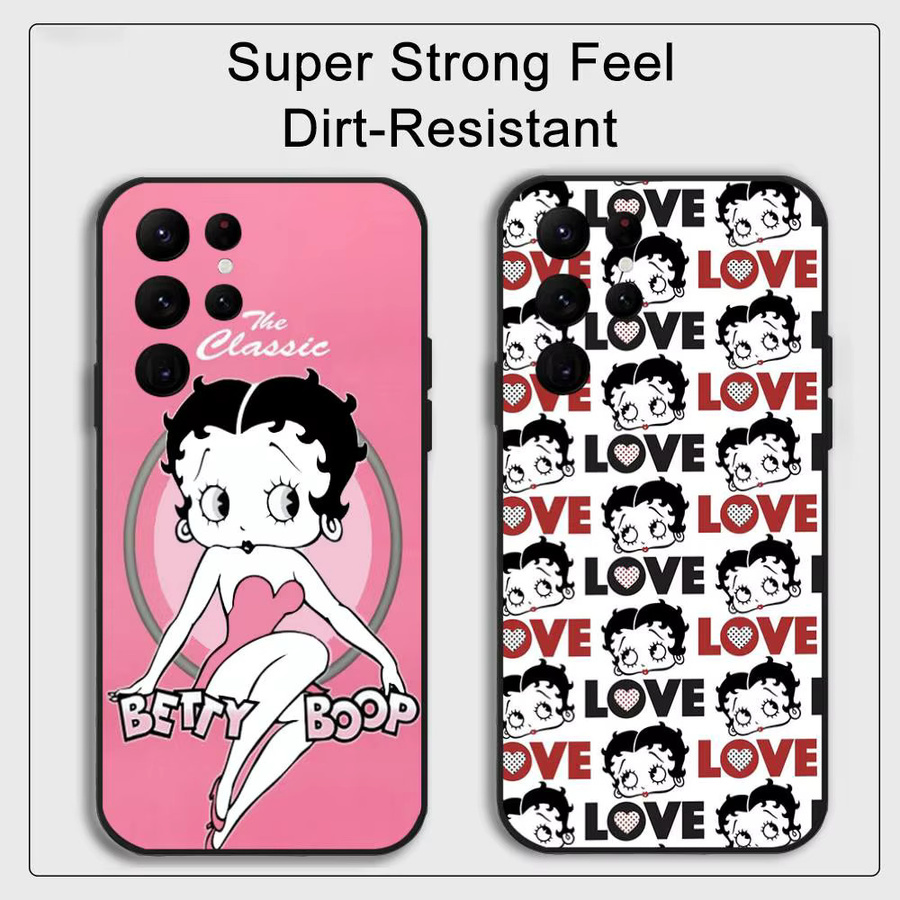 Anime B-Betty Softshell Handyhülle für Samsung Galaxy S21 S22 S23 S24 S25 FE Plus in Schwarz - Bild 2
