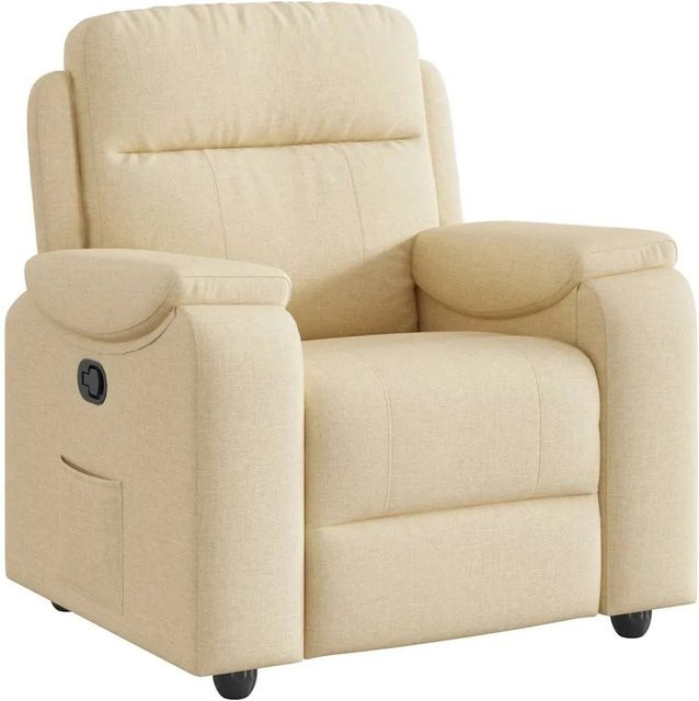 vidaXL Relaxsessel in Creme mit Stoffbezug und Armlehnen - Bild 1