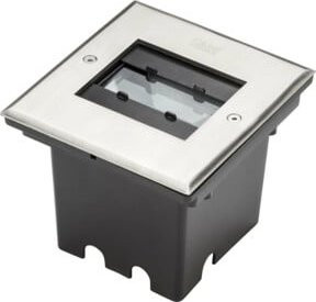 Konstsmide AL LED-Bodeneinbaustrahler aus Edelstahl in Grau und Silber, quadratisch und verstellbar - Bild 1