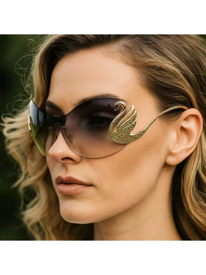 Ettatend Sonnenbrille randlos, Butterfly, Metall, Damen - Bild 4