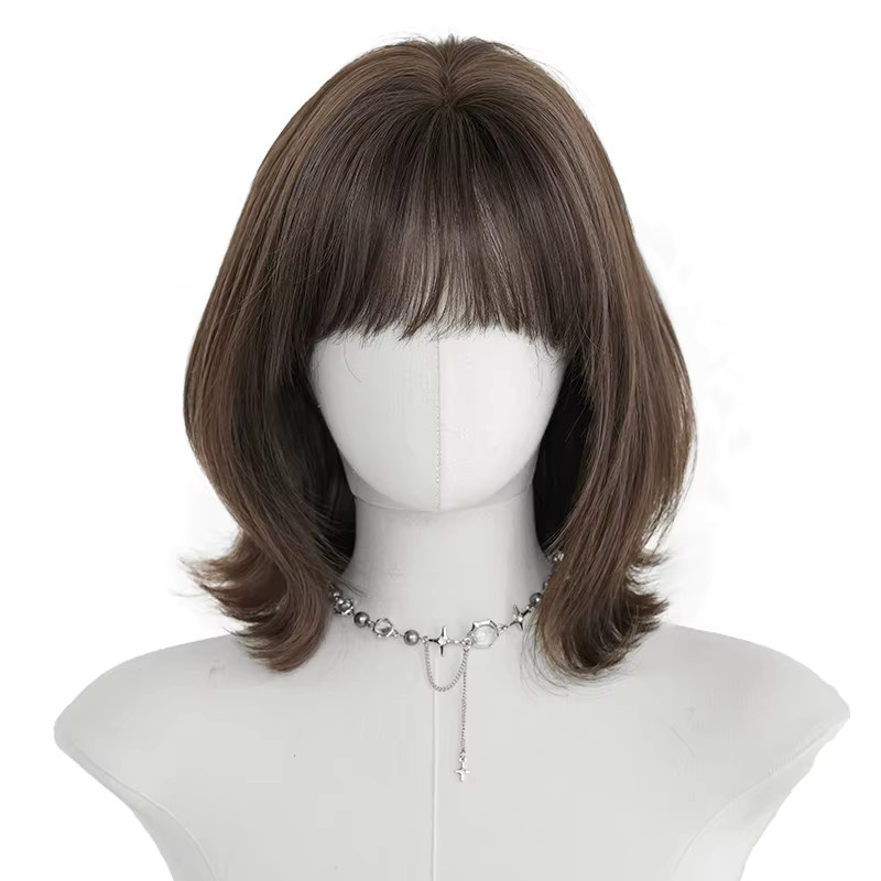 7JHH WIGS Perücke, Bob-Stil, mokkabraun, synthetisch, Damen - Bild 4