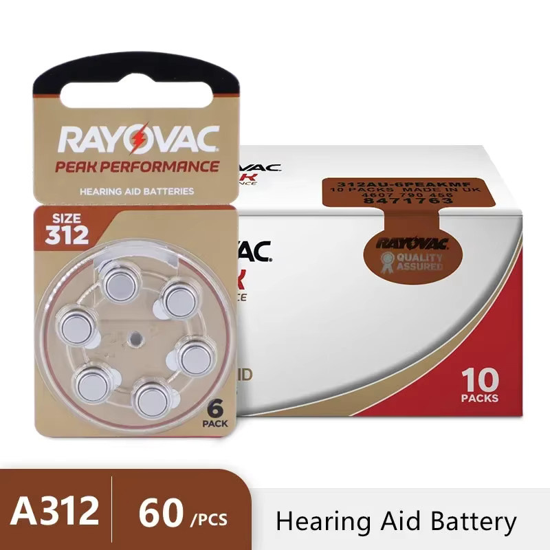 Rayovac Peak Hörgeräte-Batterien 312 Zink-Luft-Batterien 1,45 V für BTE CIC RIC OE-Hörgeräte - Bild 4