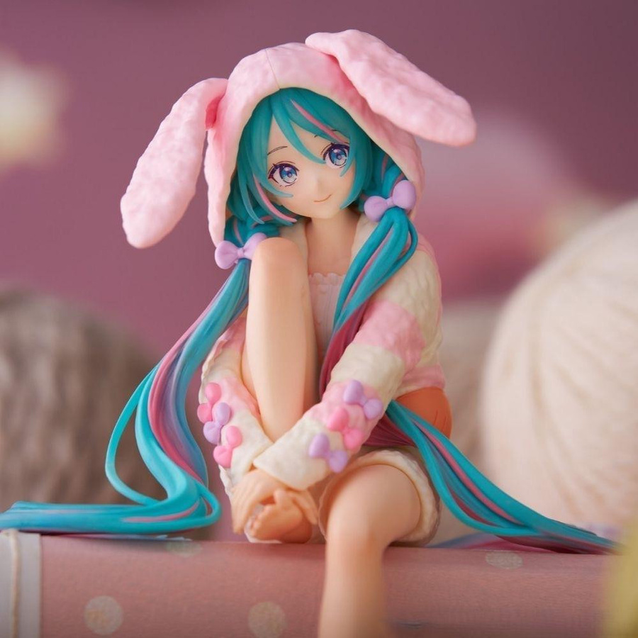 Fashnics Hatsune Miku Action Figur Hasenohren Schlafanzug 15cm PVC - Bild 2
