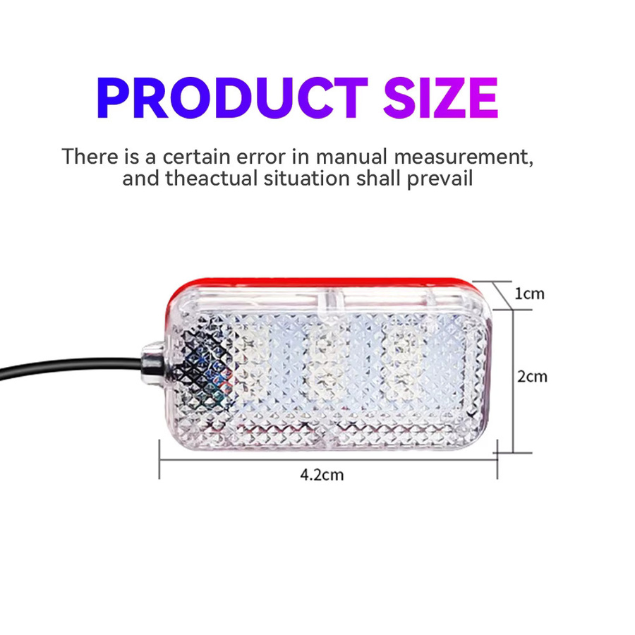 WUMFIRE LED Auto Innenbeleuchtung RGB Neon Fußlicht mit USB-Anschluss für Fahrzeug-Atmosphärebeleuchtung in Transparent - Bild 3