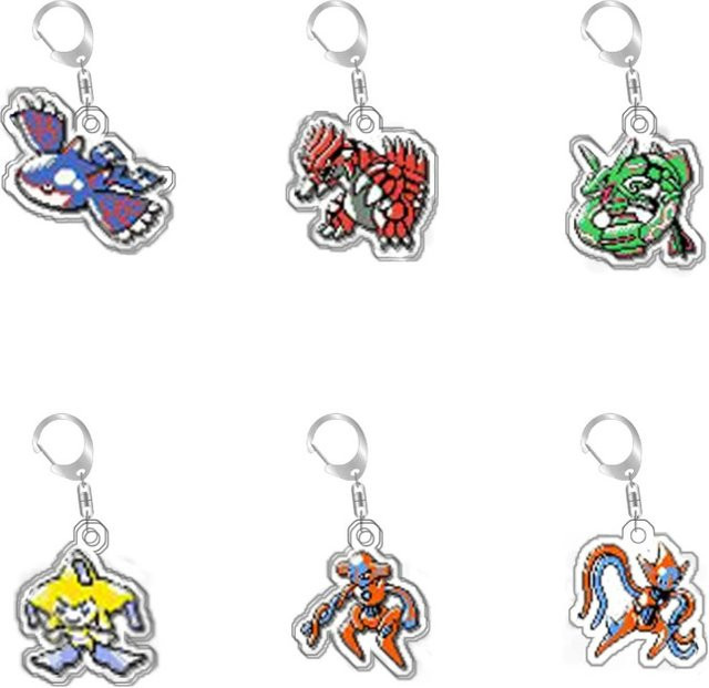 Keeppley Pokémon Kyogre Groudon Rayquaza Jirachi Deoxys Acryl Schlüsselanhänger - Bild 1