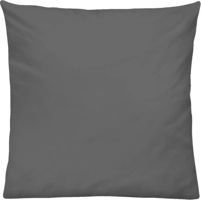 Pocoline Kissenbezug Jersey aus Baumwolle in Anthrazit mit Reißverschluss, B/L: 80 x 80 cm - Bild 1