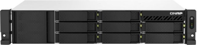 QNAP TS-873AeU-RP NAS-Server in Schwarz mit 8 Schächten, 4GB RAM, 2,5 Gigabit Ethernet und 2U Rack-Bauweise - Bild 1