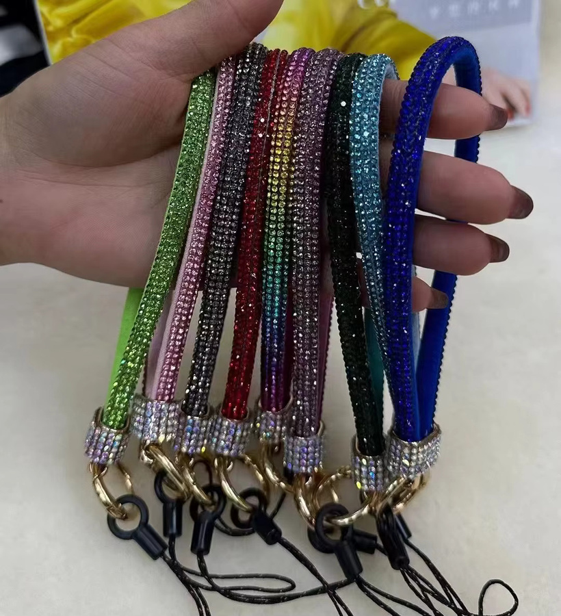 ZHANZHI Flash Diamond Handy Universal Lanyard Handschlaufe in Bunt und Pink - Bild 3