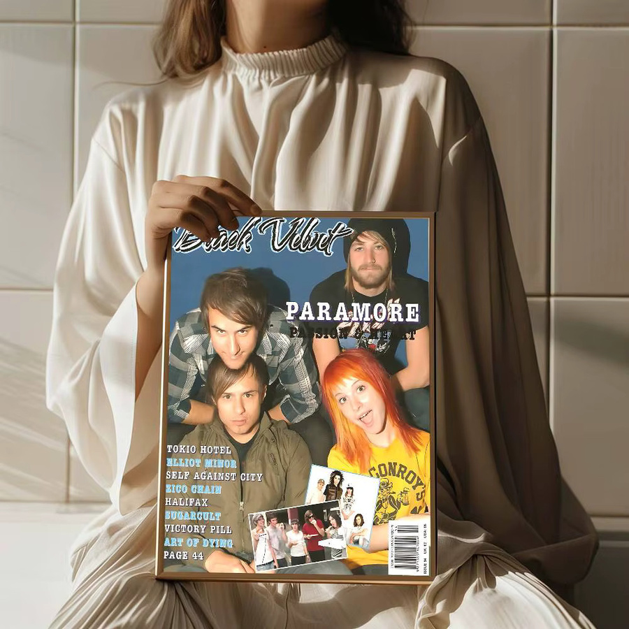 Selbstklebendes Kunstposter Paramore Classic Anime Wandkunst aus weißem Kraftpapier von Potdemiel, Multicolor - Bild 5
