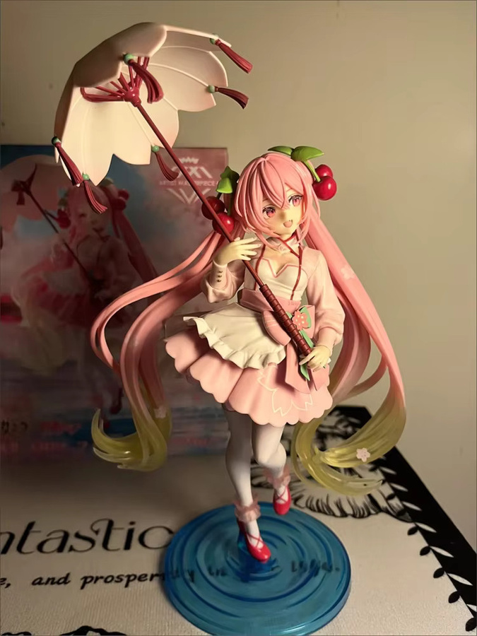 Bandai Hatsune Miku Sakura Regenschirm Kleidfigur, 13cm, Anime - Bild 3