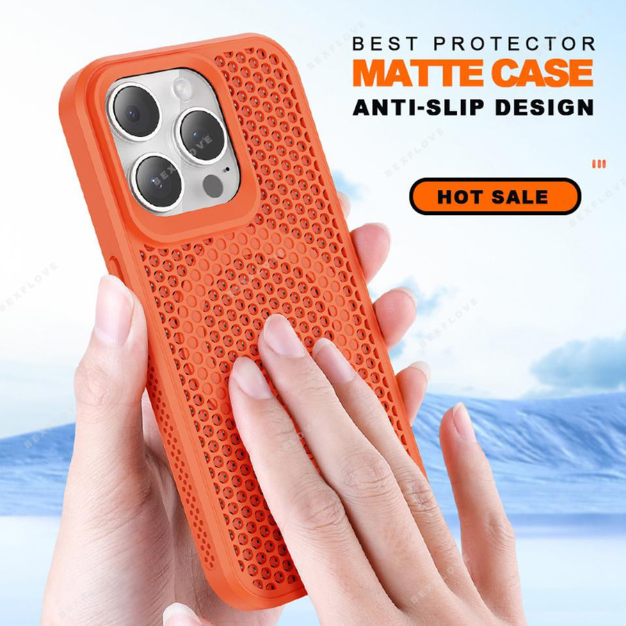 BETYFATE Magnetische Handyhülle in Orange mit Wärmeableitung und Stoßschutz für iPhone Modelle, Mattes Case - Bild 1