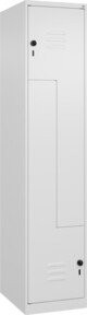 C+P Z-Spind Classic PLUS Spind mit 2 Fächern in Weiß, H x B x T: 185 x 40 x 50 cm - Bild 1