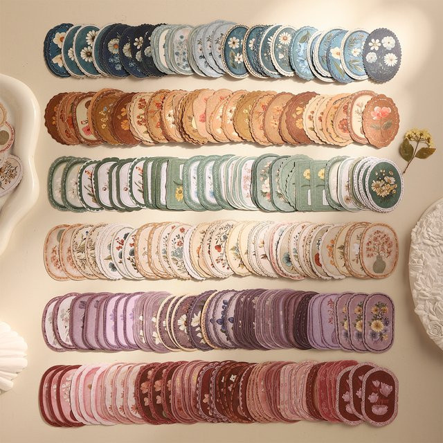 45 Beutel Blumen Motiv Umschlag Siegel Aufkleber in Multicolour für DIY Scrapbook und Dekoration - Bild 1