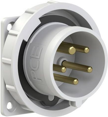 PC Electric 6152-1 CEE Anbaustecker 16A 5polig IP67 Weiß - Bild 1