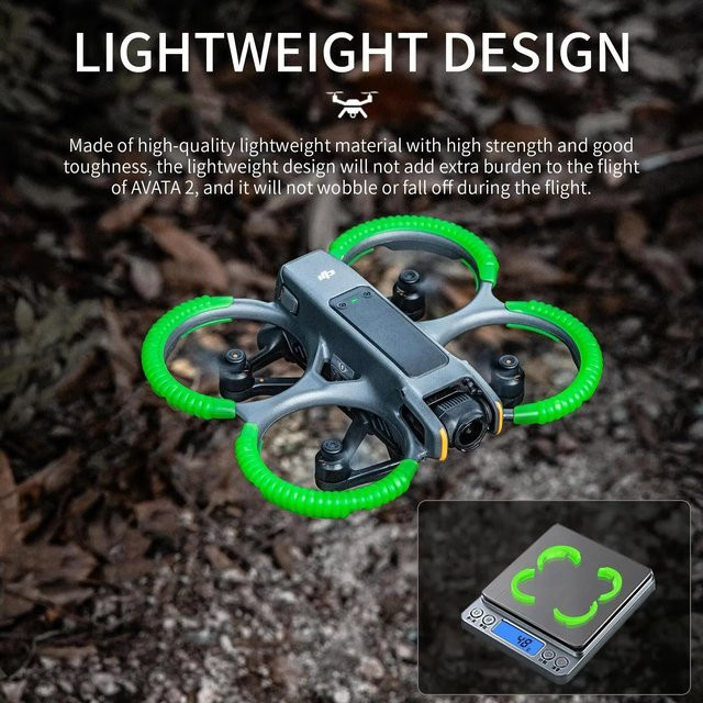 DJI Propellerschutz für Avata 2 in Schwarz mit Schnellverschluss als Antikollisionsschutz - Bild 1