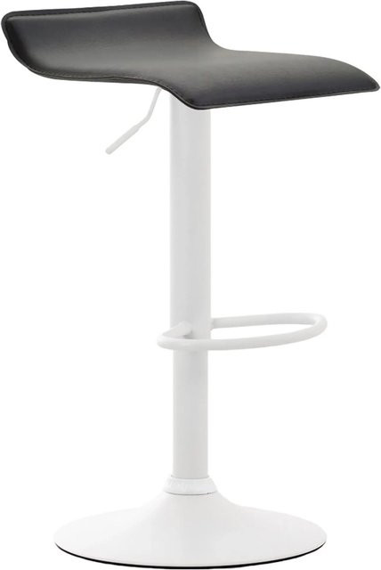 DELUKE Barhocker DERID Barstuhl aus Kunstleder in Schwarz und Weiß, höhenverstellbar und drehbar, B/T/H: 36 x 39 x 63 cm - Bild 1