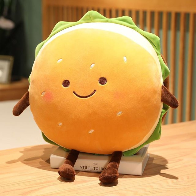 Yiran toy Hamburger Plüschtier, Kissen, 70cm - Bild 1