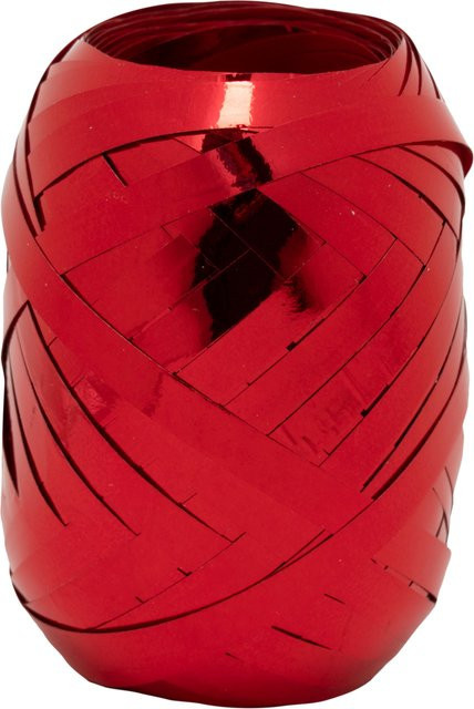 GOLDINA Ringelband aus Polyester in Rot, Breite: 5 mm, Länge: 20 m - Bild 1