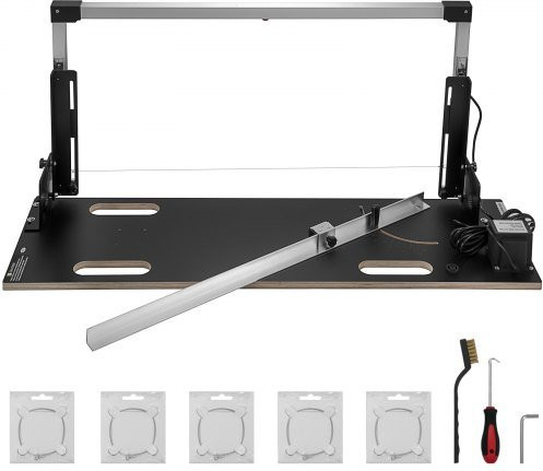 VEVOR Styroporschneider aus Aluminiumlegierung in Schwarz mit 6 Heizdrähten, maximale Schnittdicke: 42 cm, maximale Schnittlänge: 112 cm - Bild 1
