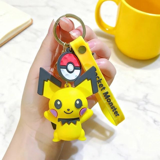 Schlüsselanhänger Pokemon Pikachu, Glurak, Enton, Kindergeschenke, Unisex - Bild 1
