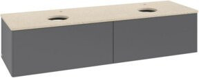 V&B Waschtischunterschrank Antao mit Beleuchtung, Anthrazit lackiert, B/T: 160 x 50 cm - Bild 1