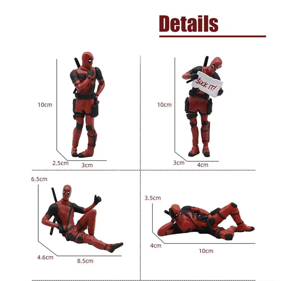 TAKARA TOMY Marvel Deadpool Action Figure, Zubehör, Rot - Bild 2