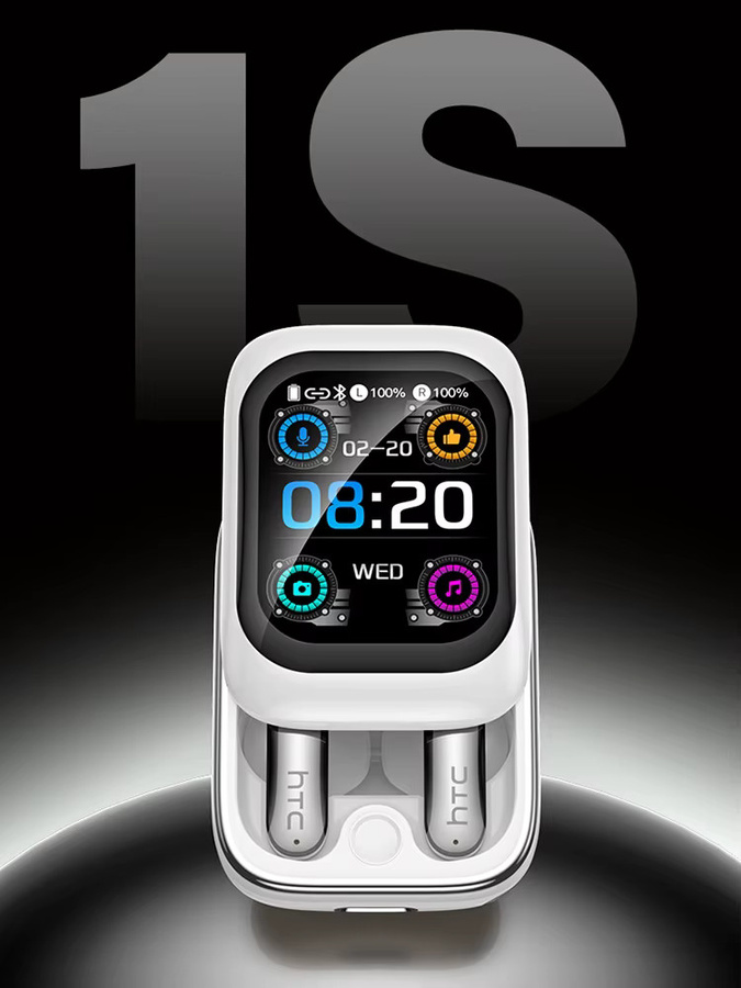 HTC Bluetooth In-Ear Kopfhörer mit Full HD LCD-Display und Geräuschunterdrückung in Schwarz - Bild 4