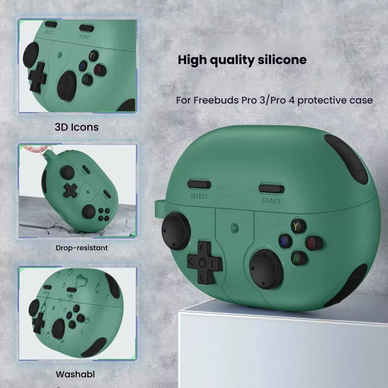 Stoßfeste 3D GamePad Schutzhülle für Huawei Freebuds Pro 5, Pro 4 und Pro 3 - Bild 6