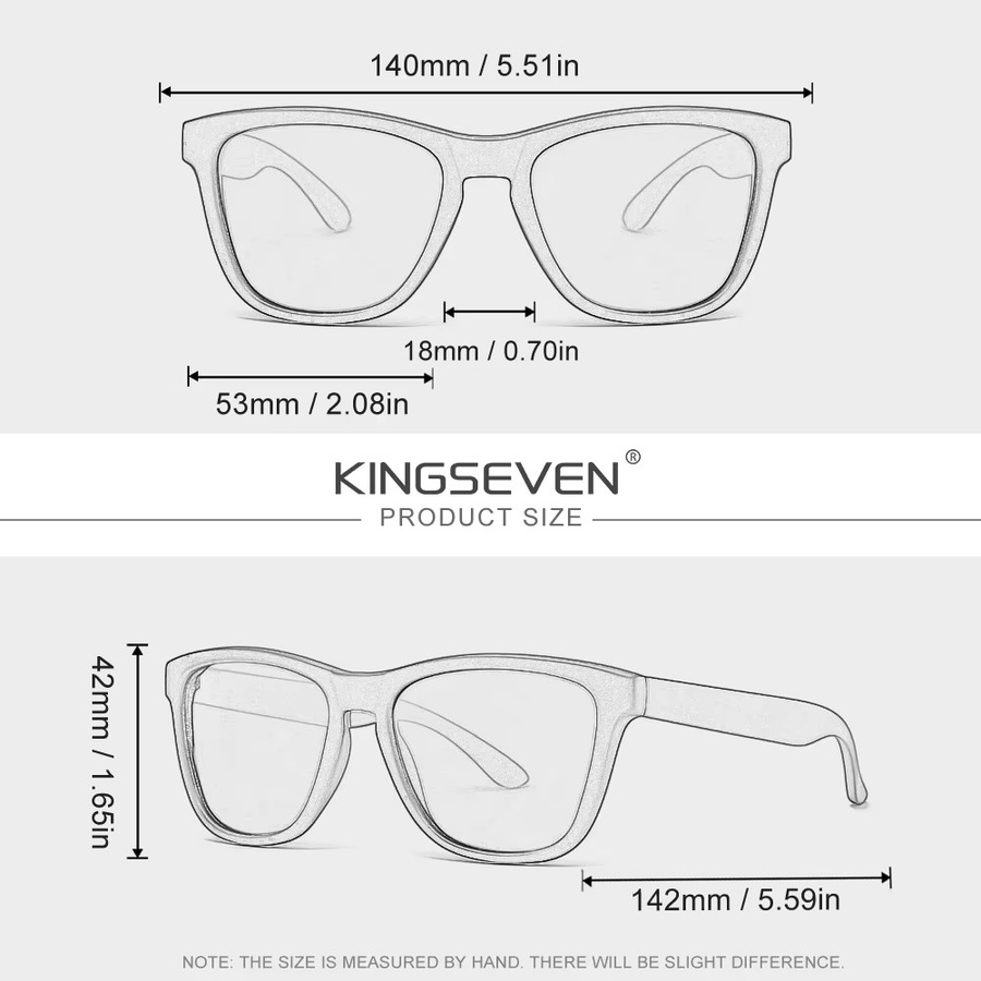 KINGSEVEN Sonnenbrille, Vollrand, Square, Kunststoff, Mehrfarbig, Unisex, polarisiert - Bild 2