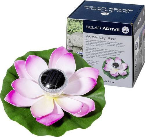 FIAP Solar Active WaterLily Pink schwimmende Solar-Dekoleuchte mit RGB LED - Bild 1