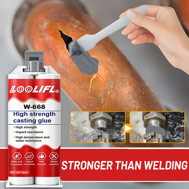 LOOLIFL AB Metallreparaturkleber wasserfester Epoxid-Gießkleber für Edelstahl und Metalle - Bild 1