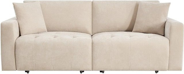 Relaxsofa Dimarias von Vente-unique in Beige mit Stoffbezug, Breite: 210 cm - Bild 1