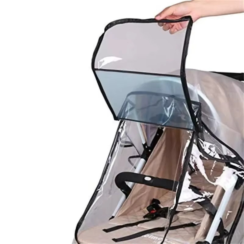 Ardo Universeller Kinderwagen-Regenschutz in Transparent als Wetterschutz und Windschutz - Bild 3