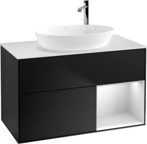 V&B Waschtischunterschrank Finion 100 in Weiß lackiert, B/T/H: 100 x 50,1 x 50,1 cm - Bild 1