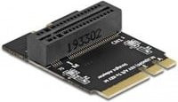 Delock M.2 Schnittstellenadapter von Key A+E auf Key M, gewinkelt mit Halterung, Schwarz - Bild 1