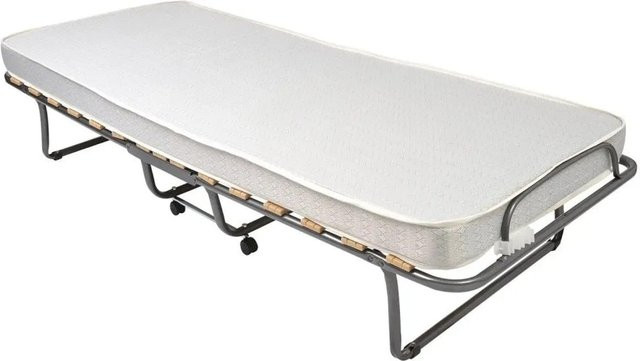 Veraflex Colonia Gästebett mit Schaumstoffmatratze und Metallgestell in Schwarz, B/T/H: 90 x 200 x 40 cm - Bild 1