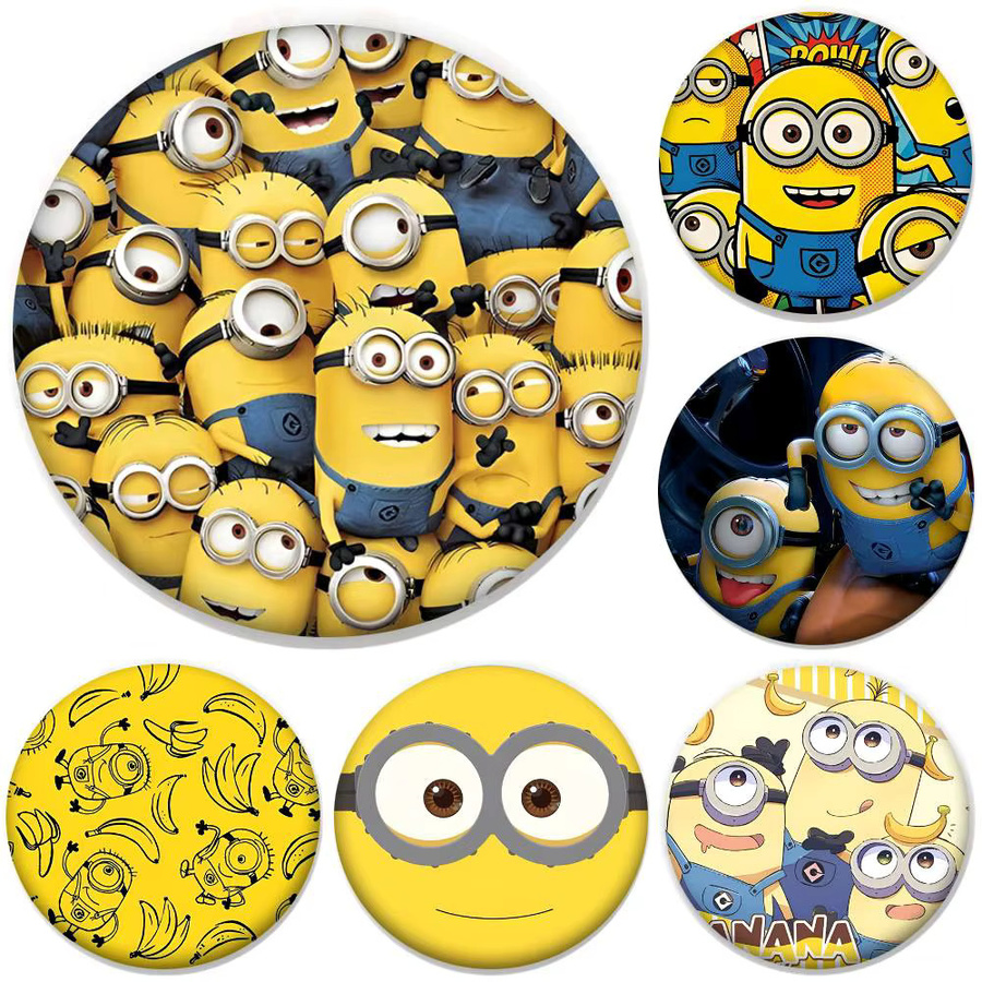 Brosche M-Minions, Runde Anstecknadel, Bunt - Bild 3